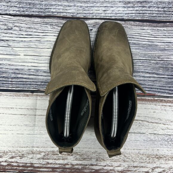 Born Rascal Brown Leather Square Toe Western Ankle Booties, Women’s size 10 - Picture 5 of 10